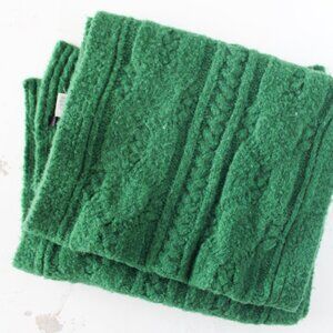 J. Crew Long Cable Knit Scarf in Green